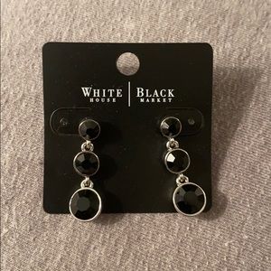 White HouseBlack Market-Black/Silver Drop Earrings